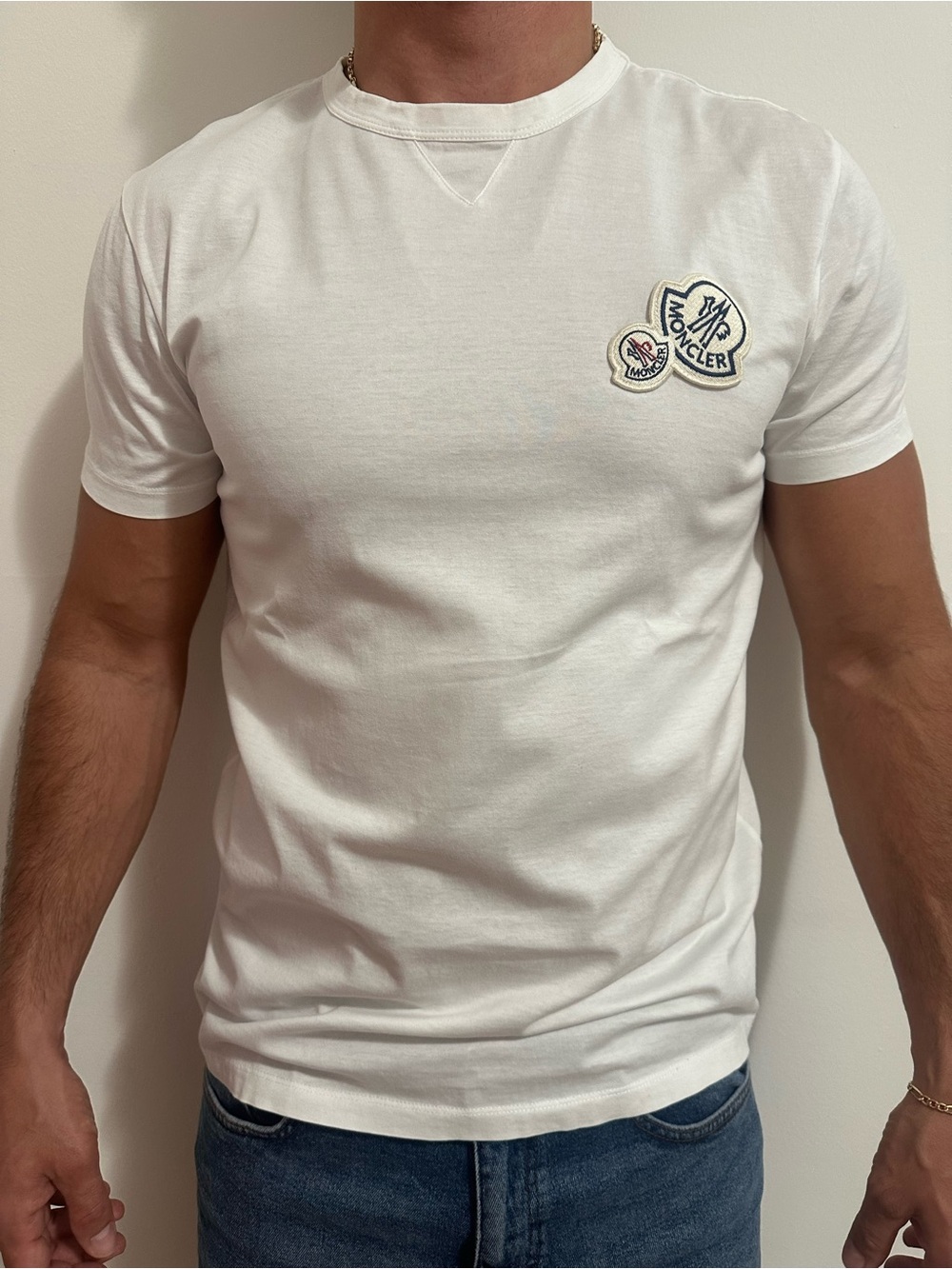 Moncler Double Logo-Appliquéd Cotton-Jersey T-shirt